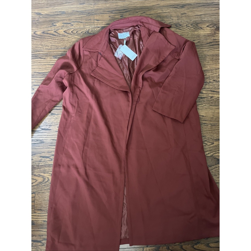 Estelle Australian Women's Burgundy Color Georgie Trench Coat Size 2X / 20W Read